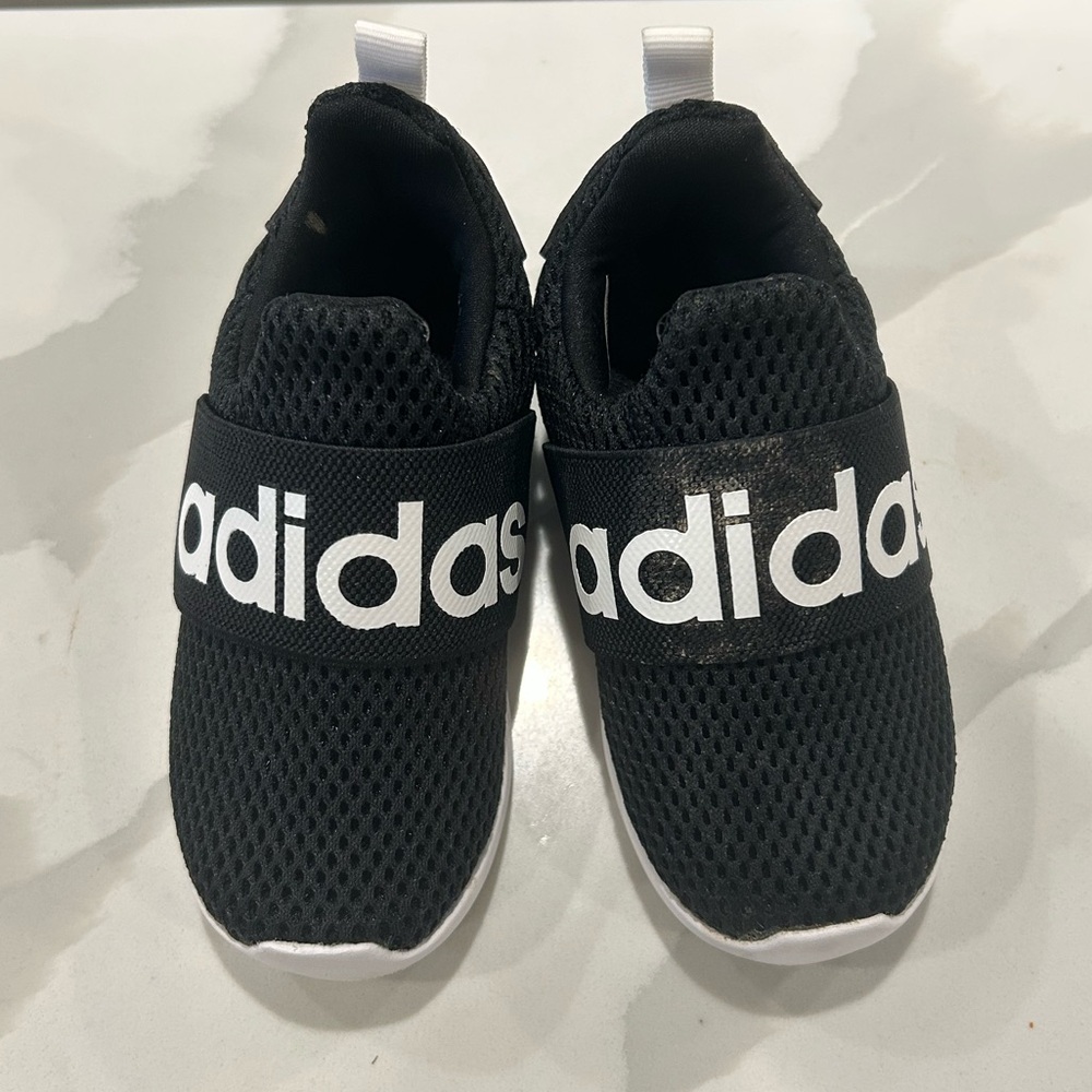 Adidas Kids Black and White Slip-On Sneakers